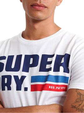 T-Shirt Superdry NYC Blanc Homme