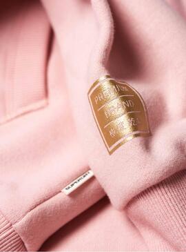 Sweat Superdry Premium Brand Pink Femme
