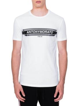 T-Shirt Antony Morato Logo Blanc Pour Homme