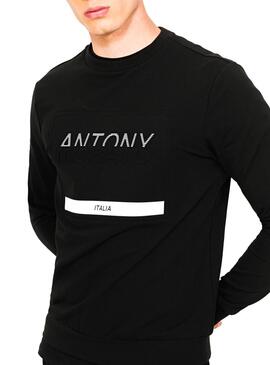 Sweat Antony Morato Logo Noir Pour Homme