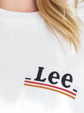 T-Shirt Lee Minilogo Blanc Femme