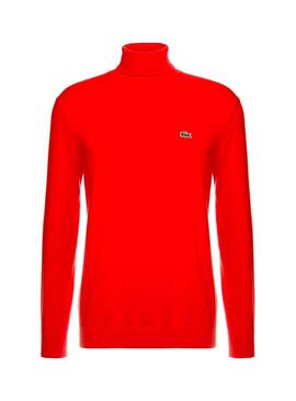 Pull Lacoste Tricot Rouge Homme