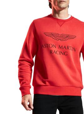 Sweat Hackett Aston Martin Rouge Homme