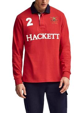 Polo Hackett Rugby Rouge Homme