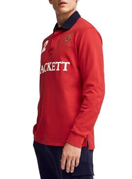 Polo Hackett Rugby Rouge Homme