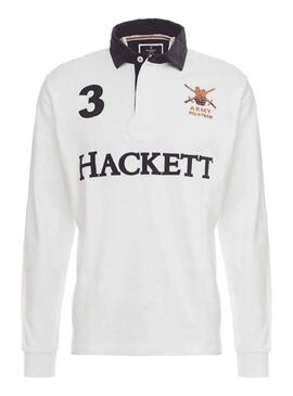 Polo de rugby Hackett Blanc Homme