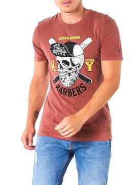 T-Shirt Jack and Jones Kally Rouge Homme