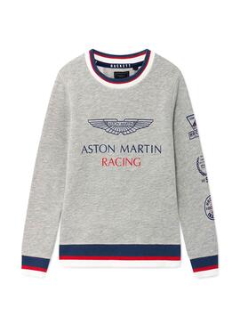 Sweat Hackett Aston Martin Racing Gris Enfante