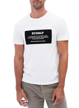 T-Shirt Ecoalf Natal Label Blanc Homme