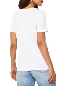 T-Shirt Only Record Blanc Femme