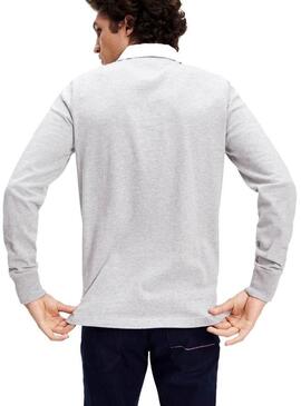 Polo Tommy Hilfiger Iconic Rugby Gris pour Homme