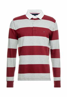 Tommy Hilfiger Block Polo à rayures Grenat Homme
