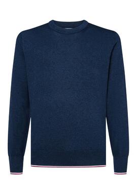 Pull Tommy Hilfiger Mouline Marino Pour Homme