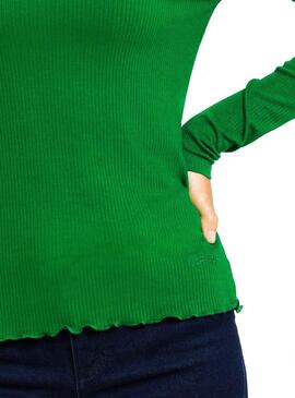 T-Shirt Naf Naf À nervures Vert Pour Femme