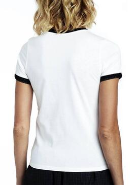 T-Shirt Naf Naf 1973 Blanc Pour Femme