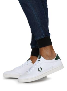 Baskets Fred Perry Deuce Peau Blanc Homme