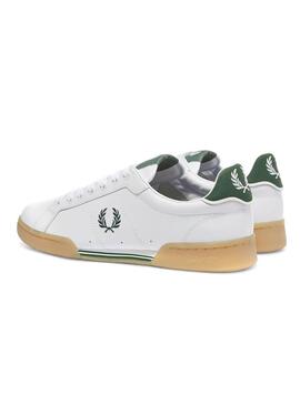 Baskets Fred Perry B722 Blanc Vert Homme