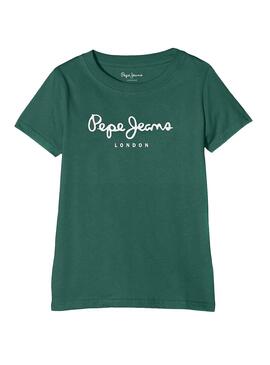 T-Shirt Pepe Jeans Art Vert Garçon