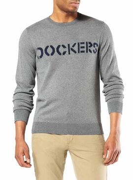 Pull Dockers Plaited Gris Homme