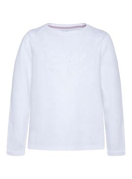 T-Shirt Jeans Pepe Marice Blanc Fille