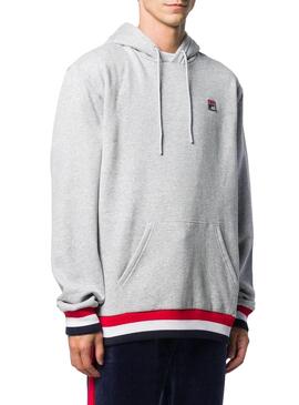 Sweat Fila Gris Caro pour Homme