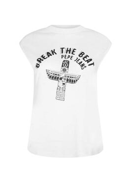 T-Shirt Pepe Jeans Carly Blanc Femme