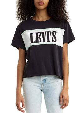 T-Shirt Levis Cameron Serif Black Femme