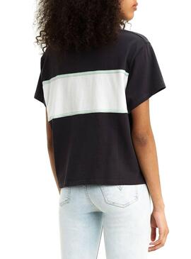 T-Shirt Levis Cameron Serif Black Femme