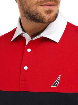Polo Nautica Rugby Rouge Homme