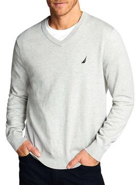 Pull Nautica Navtech Gris Homme
