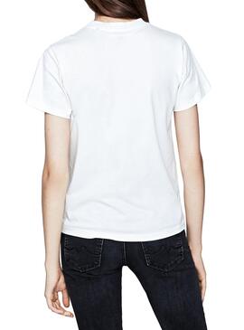T-Shirt Pepe Jeans Minerva Blanc pour Femme