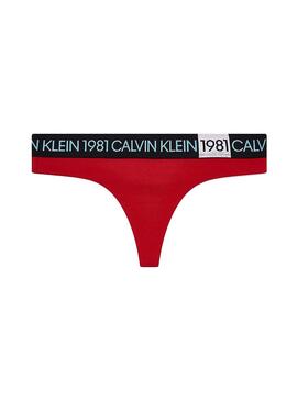 String Calvin Klein 1981 Rouge pour Femme