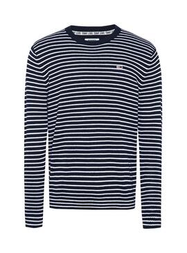 Pull Tommy Jeans Essential Stripe Bleu Homme