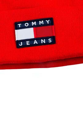 Bonnet Tommy Jeans Heritage Rouge Homme