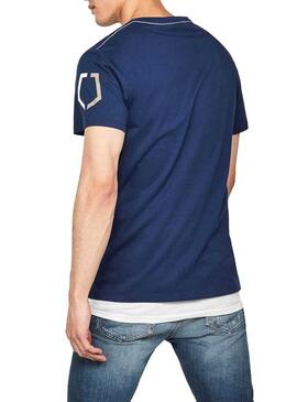 T-Shirt G-Star Shield Bleu Pour Homme