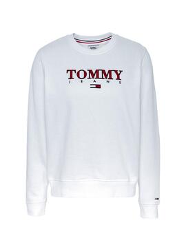 Sweat Tommy Jeans Essential Logo Blanc Femme