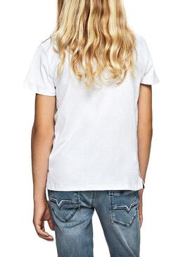 T-Shirt Pepe Jeans Troy White Pour Garçon