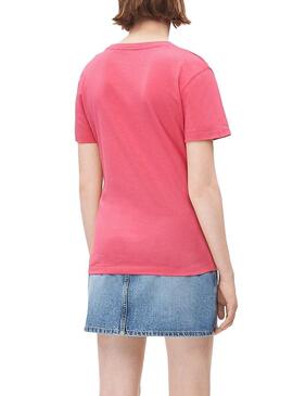T-Shirt Calvin Klein Blocking Monogram Pink 