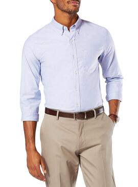 Chemise Dockers Oxford Stretch Bleu Homme