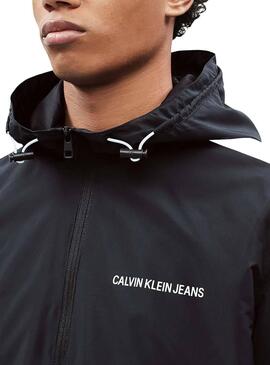 Coupe-vent Calvin Klein Logo Black pour Homme