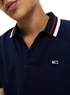 Polo Tommy Jeans Classic Bleu Homme