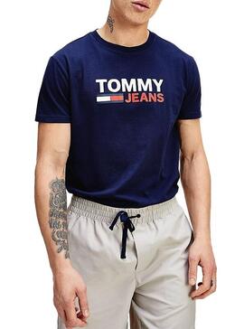 T-Shirt Tommy Jeans Corp Bleu Homme