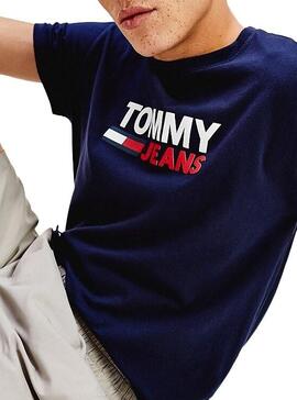 T-Shirt Tommy Jeans Corp Bleu Homme