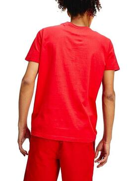 T-Shirt Tommy Jeans Corp Rouge Homme
