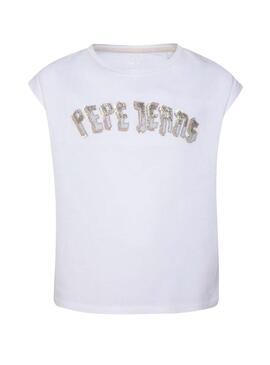 T-Shirt Pepe Jeans Trinity White Fille