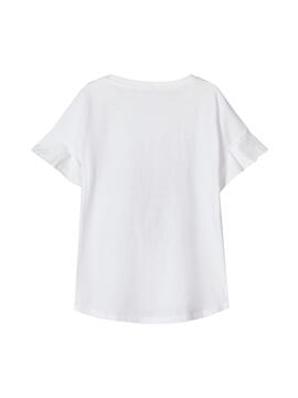 T-Shirt Name It Tinja blanc Fille