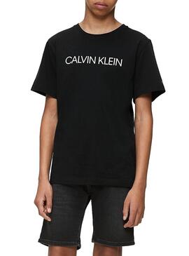 T-Shirt Calvin Klein Institutional Black Garçon