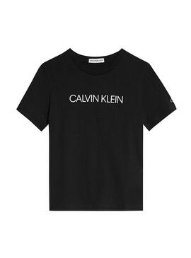 T-Shirt Calvin Klein Institutional Black Garçon