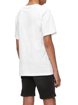 T-Shirt Calvin Klein Monogram Pocket Blanc Gar