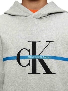 Sweat Calvin Klein Monogram Stripe pour Garçon